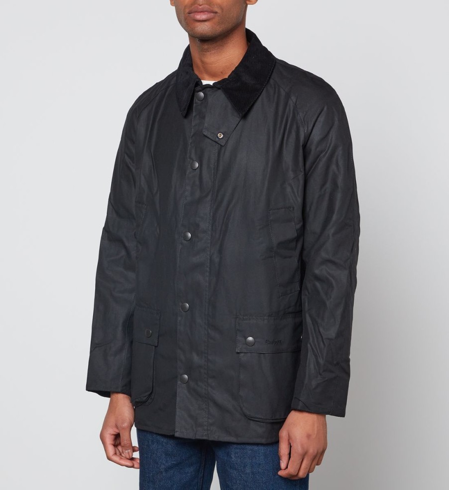 Men Barbour Heritage Coats | Barbour Heritage Men'S Ashby Wax Jacket - Black