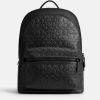 Men Coach Bags | Coach Charter Signature Debossed Pebble Leather Backpack