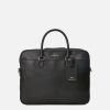 Men Polo Ralph Lauren Bags | Polo Ralph Lauren Men'S Smooth Leather Business Case - Black