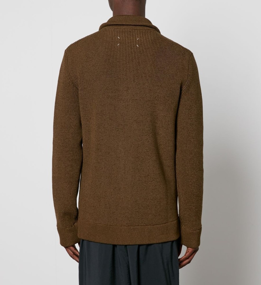 Men Maison Margiela Cardigans | Maison Margiela Cotton-Blend Zipped Cardigan