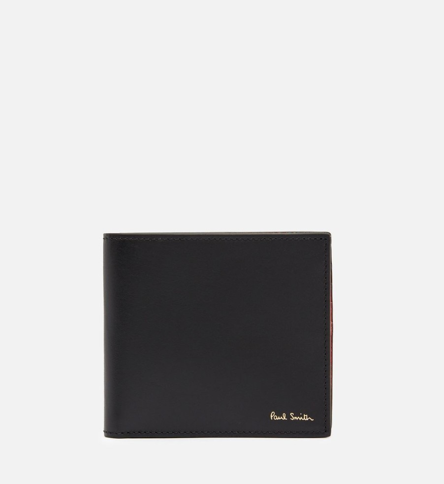 Men PS PAUL SMITH Wallets | Ps Paul Smith Men'S Signature Stripe Bifold Wallet - Black