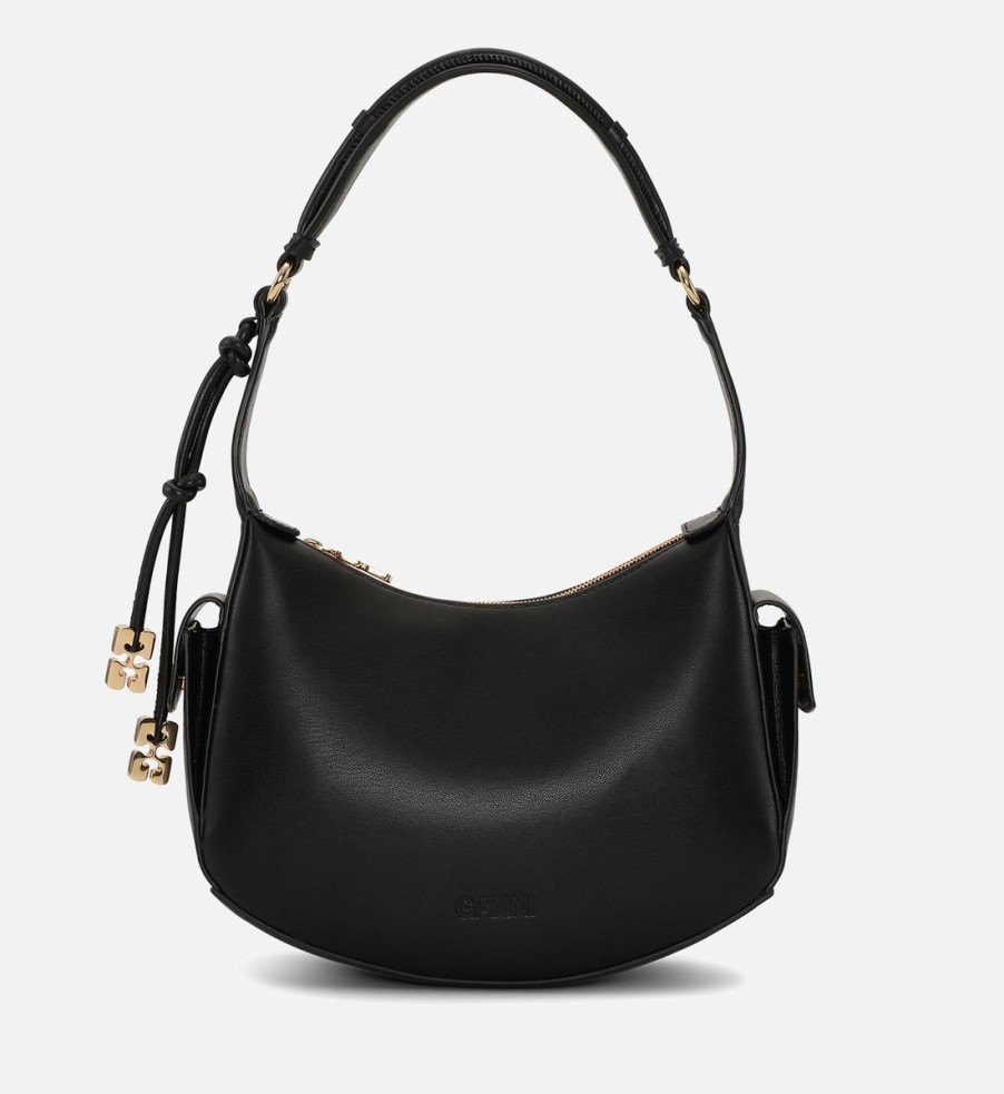 Women GANNI Bags | Ganni Swing Recycled Leather And Faux Leather Shoulder Bag