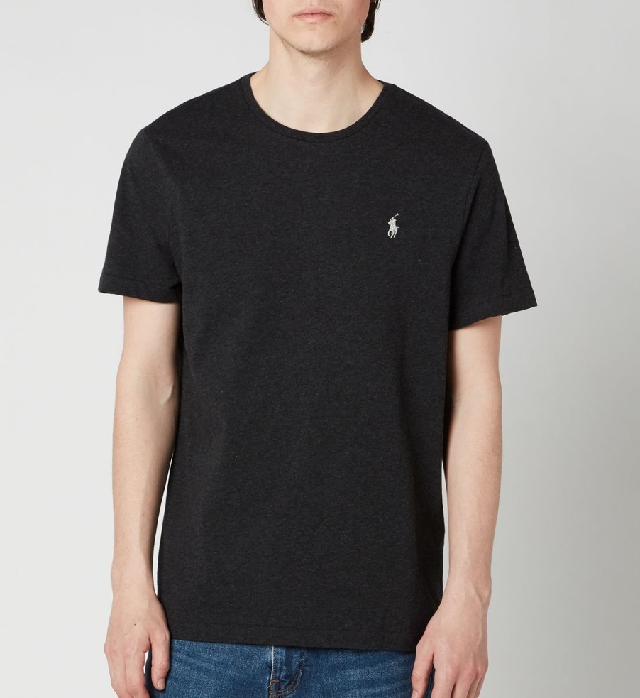 Men Polo Ralph Lauren T-Shirts | Polo Ralph Lauren Men'S Custom Slim Fit T-Shirt - Black Marl Heather