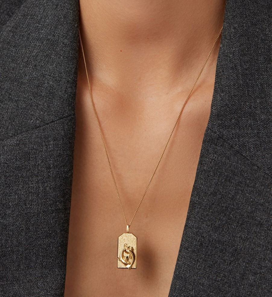 Women Jenny Bird Jewellery | Jenny Bird Gold-Plated Zodiac Pisces Necklace