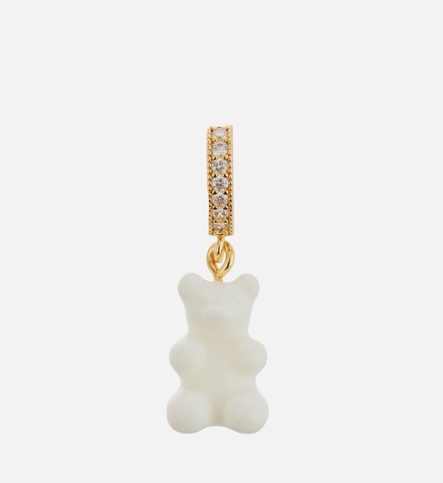 Women Crystal Haze Jewellery | Crystal Haze Women'S Pave Nostalgia Bear Pendant - Powder