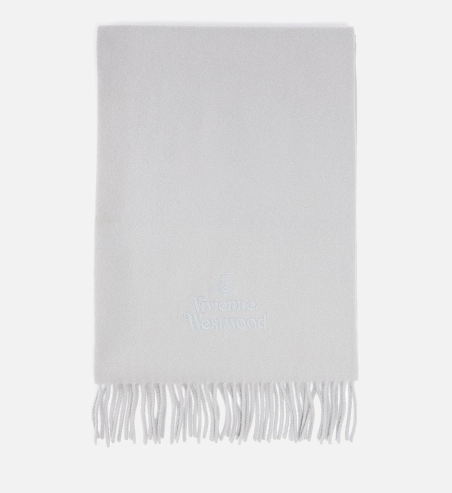 Men Vivienne Westwood Scarves | Vivienne Westwood Embroidered Wool Logo Scarf