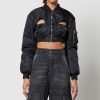 Women Coperni Jackets | Coperni Cropped Cutout Shell Bomber Jacket