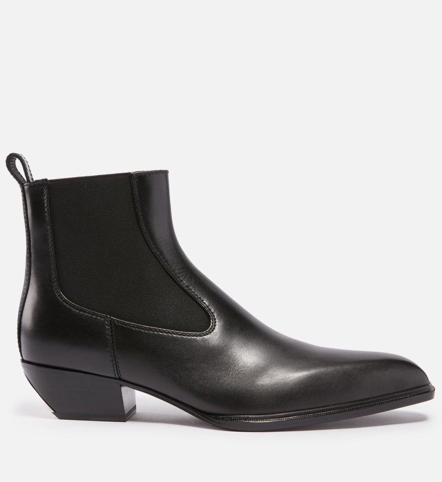 Women Alexander Wang Boots | Alexander Wang Women'S Slick 40 Leather Ankle Boots