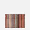 Men PS PAUL SMITH Wallets | Ps Paul Smith Men'S Multi Stripe Credit Card Case - Black