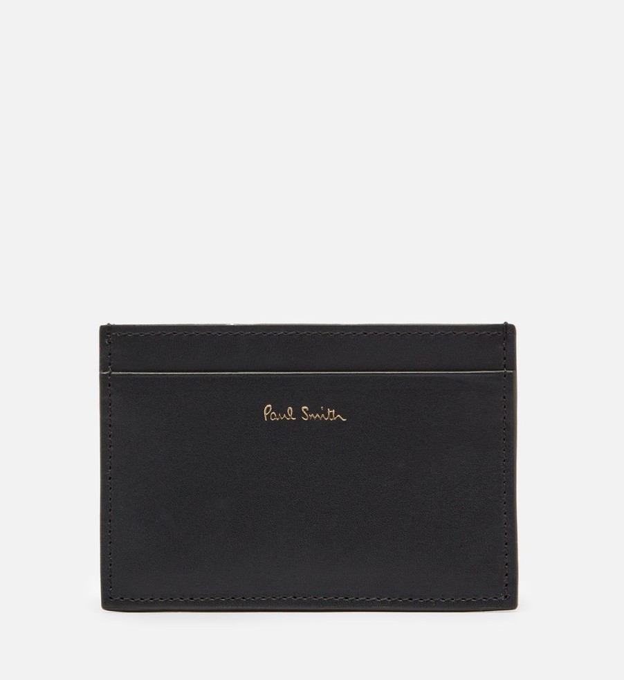 Men PS PAUL SMITH Wallets | Ps Paul Smith Men'S Multi Stripe Credit Card Case - Black