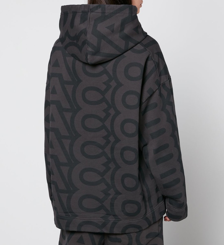 Women Marc Jacobs Trousers | Marc Jacobs Oversized Monogram Cotton-Jersey Hoodie