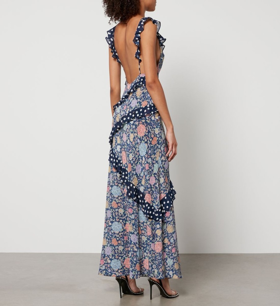 Women RIXO Dresses | Rixo Gail Floral-Print Silk-Georgette Dress