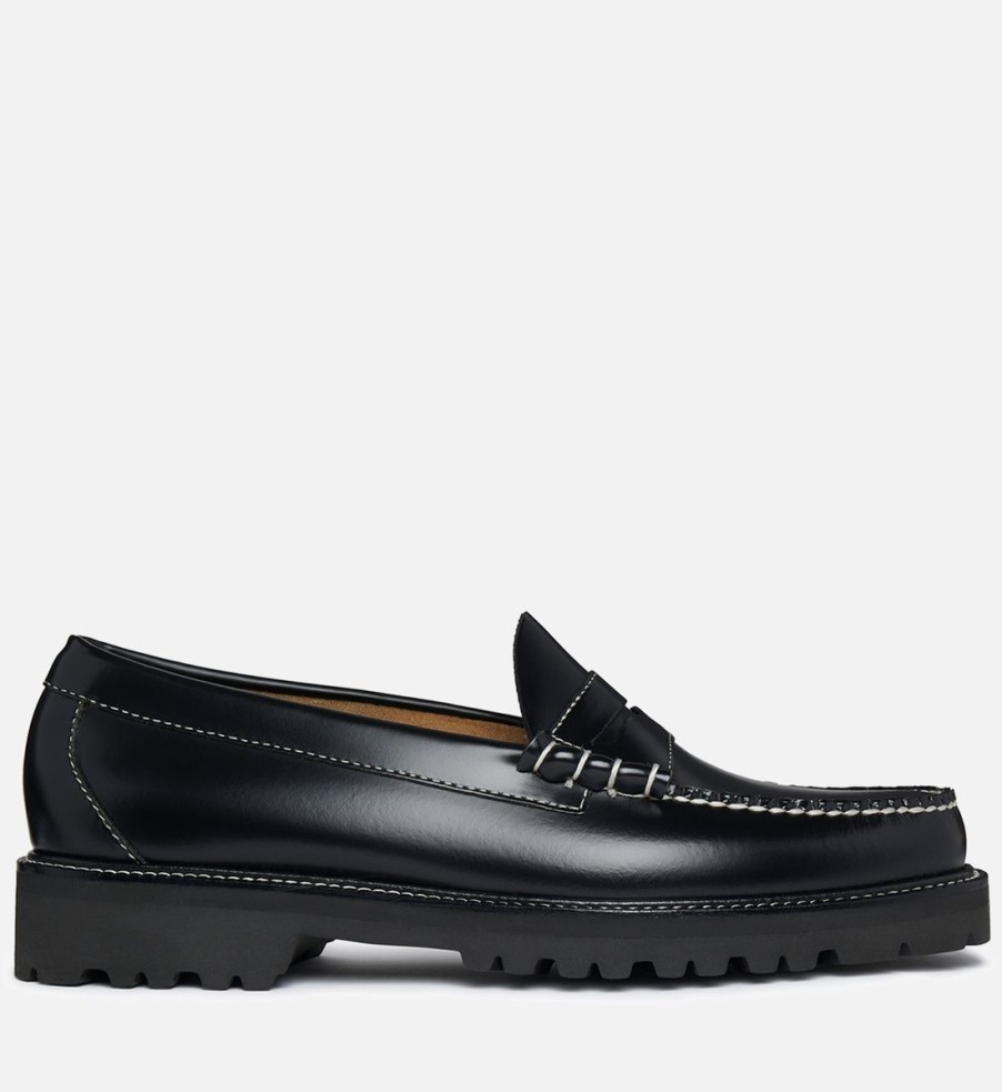 Men G.H. Bass Loafers | G.H.Bass Men'S Weejun 90 Larson Contrastitch Leather Loafers