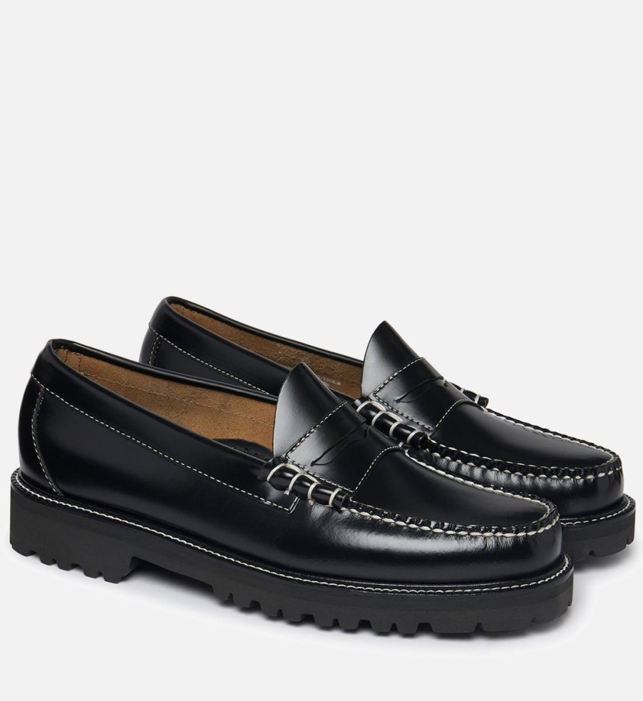 Men G.H. Bass Loafers | G.H.Bass Men'S Weejun 90 Larson Contrastitch Leather Loafers