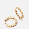 Women Daisy London Jewellery | Daisy London Stacked 18-Karat Gold Plated Huggie Hoop Earrings