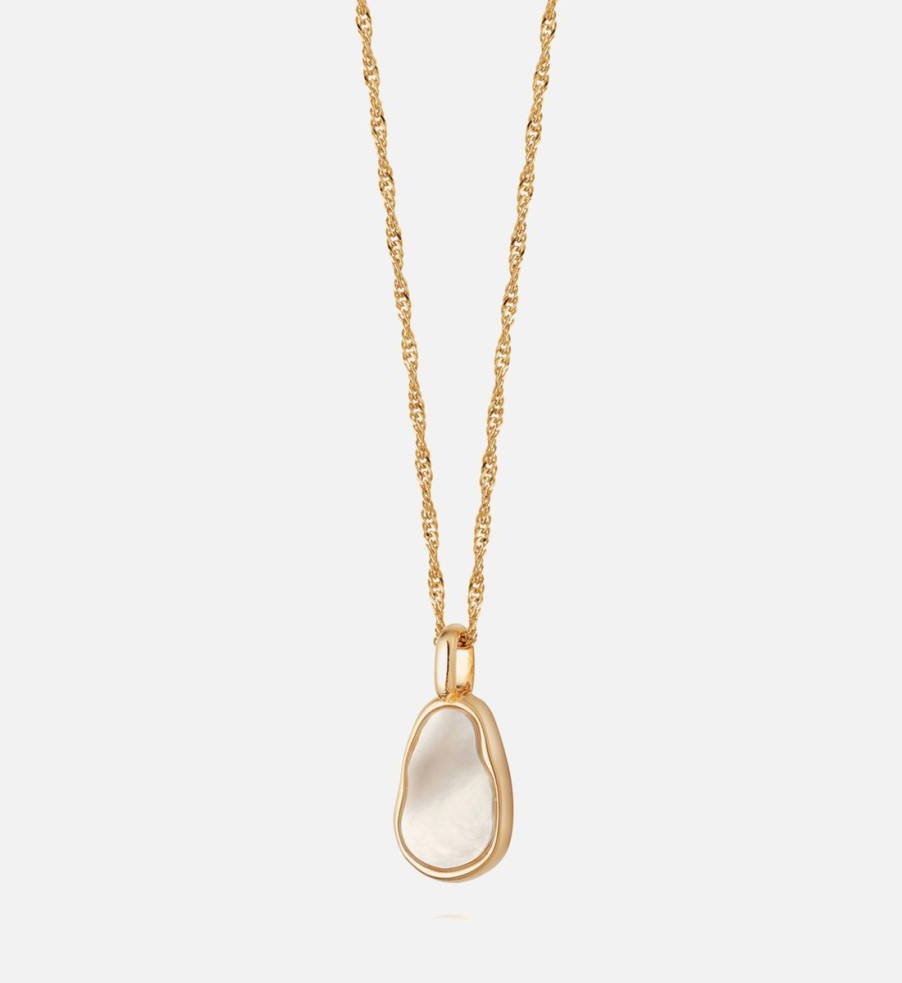 Women Daisy London Jewellery | Daisy London Isla Mother Of Pearl 18-Karat Gold-Plated Necklace