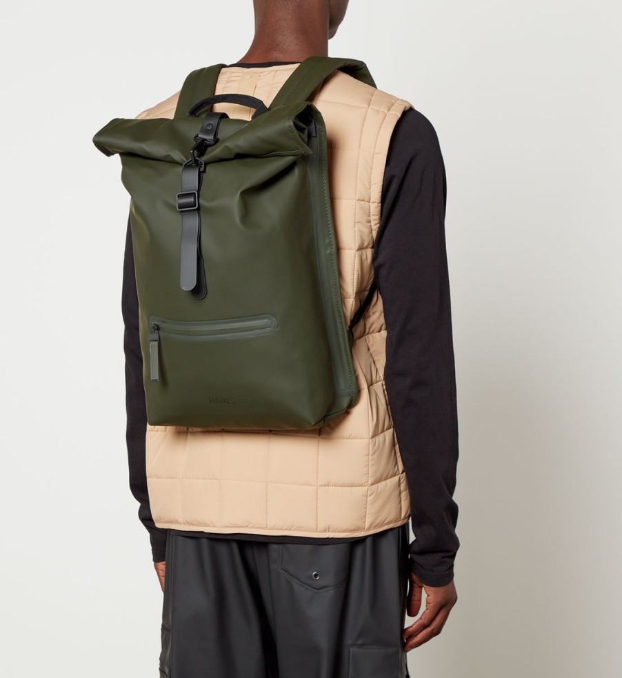 Men Rains Bags | Rains Rolltop Matte-Shell Backpack