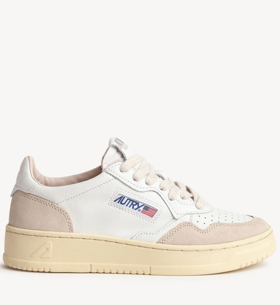 Men Autry Trainers | Autry Men'S Medalist Leather And Suede Court Trainers