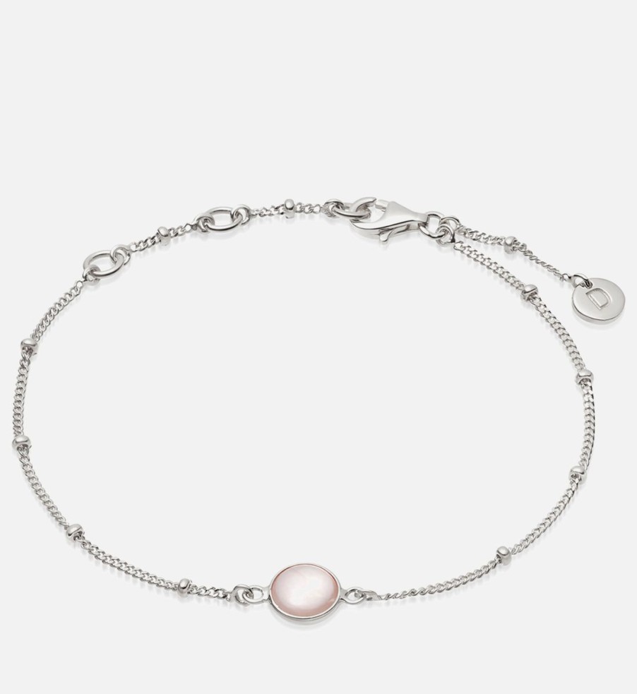 Women Daisy London Jewellery | Daisy London Rose Quartz Sterling Silver Bracelet