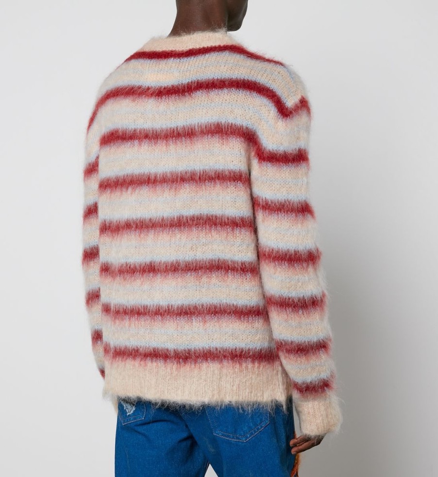 Men Marni Knitwear | Marni Striped Mohair-Blend Jumper