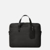 Men Polo Ralph Lauren Bags | Polo Ralph Lauren Men'S Commuter Canvas Business Case - Black/Black