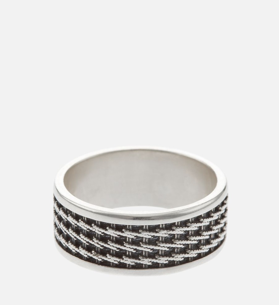 Men Serge Denimes Jewellery | Serge Denimes Kusari Sterling Silver Ring