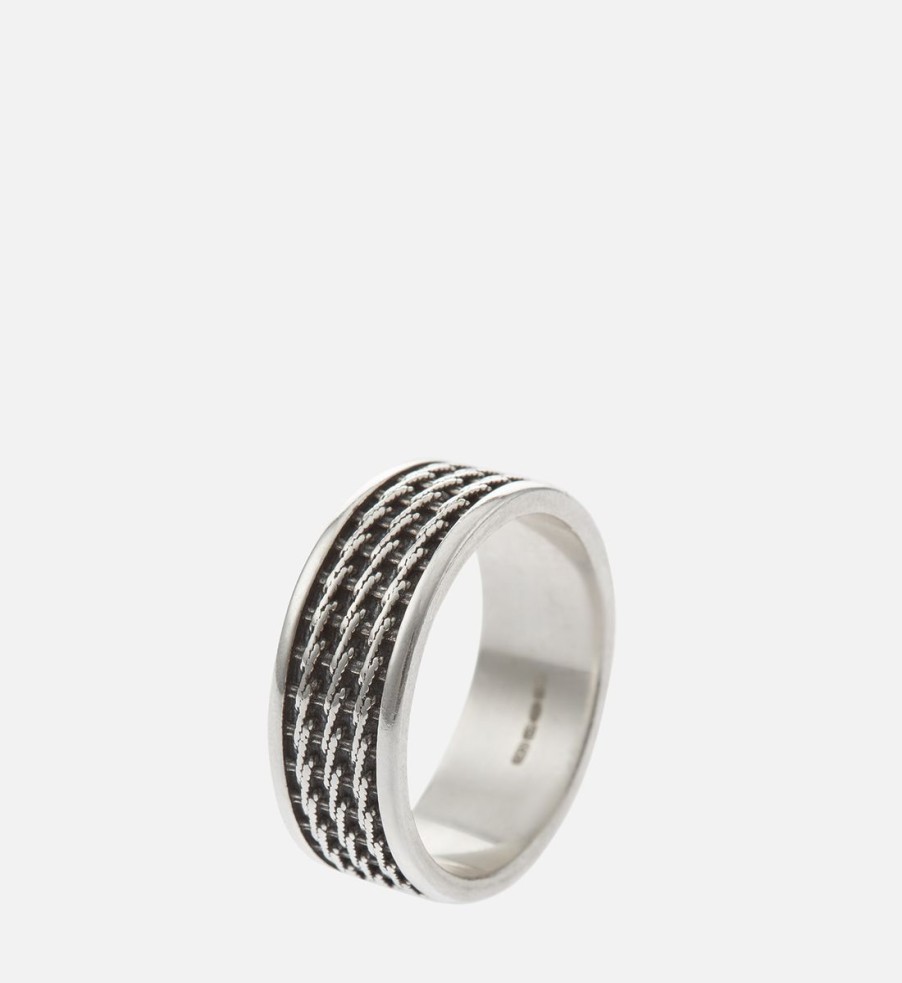 Men Serge Denimes Jewellery | Serge Denimes Kusari Sterling Silver Ring