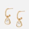 Women Daisy London Jewellery | Daisy London Isla Mother Of Pearl Drop 18-Karat Gold-Plated Earrings