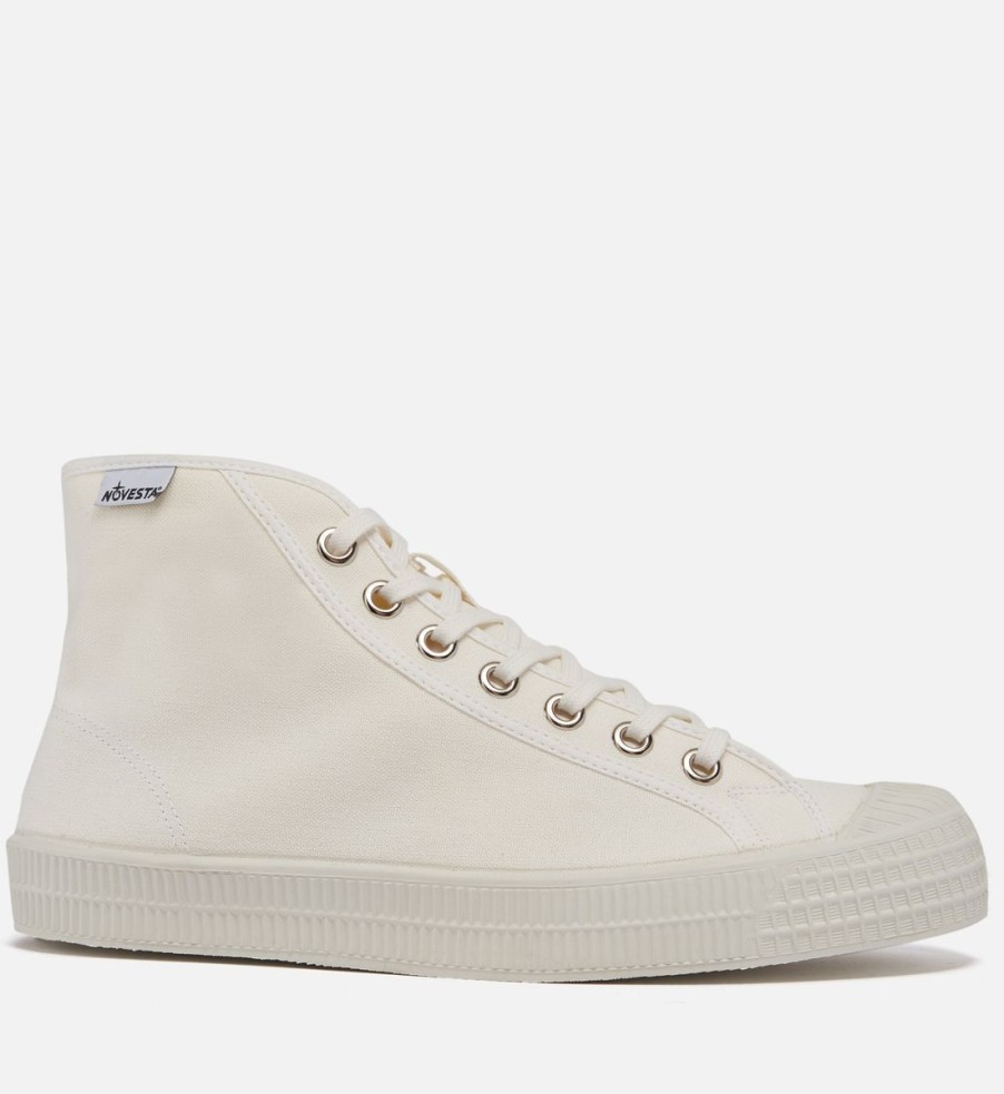 Men Novesta Trainers | Novesta Star Dribble Hi-Top Trainers - White