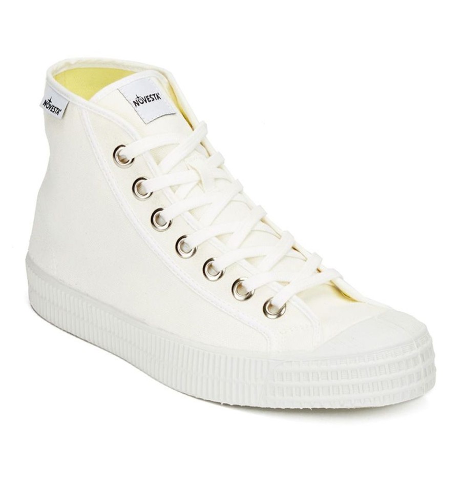 Men Novesta Trainers | Novesta Star Dribble Hi-Top Trainers - White