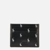 Men Polo Ralph Lauren Wallets | Polo Ralph Lauren Men'S Small Polo Pony Cardholder - Black/White