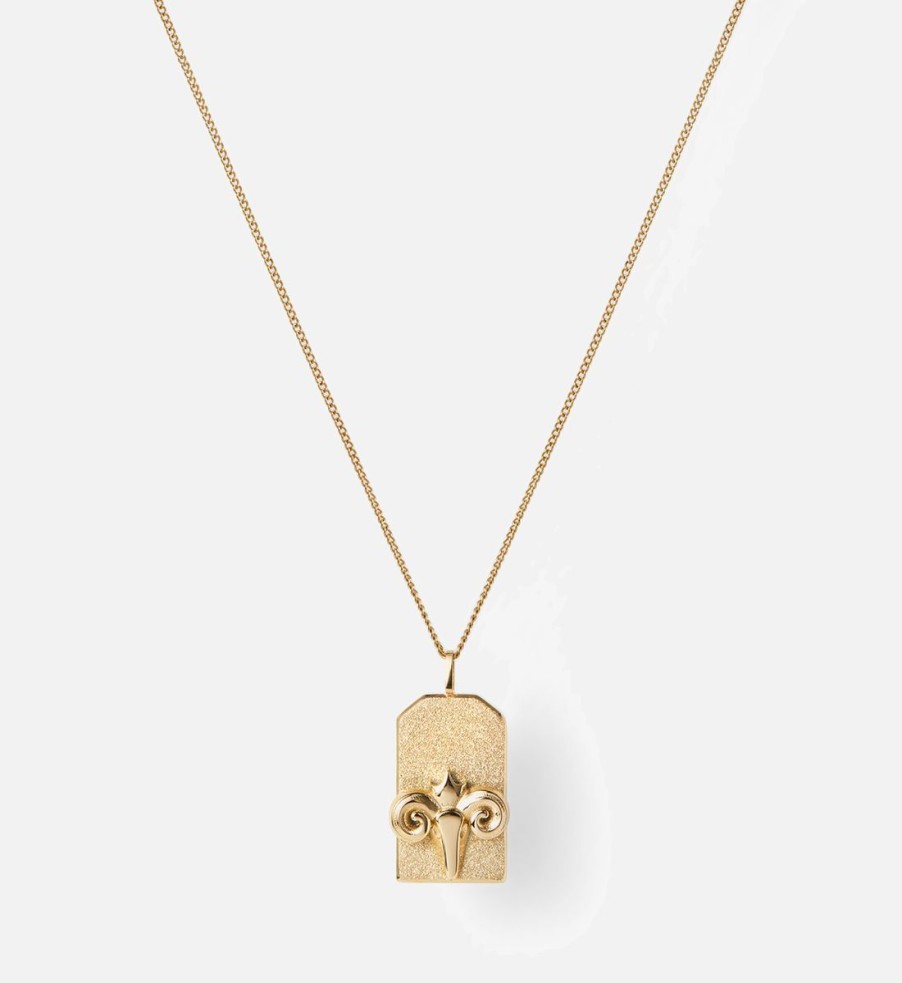 Women Jenny Bird Jewellery | Jenny Bird Gold-Plated Zodiac Aries Necklace