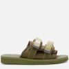 Men Suicoke Sandals & Slides | Suicoke Men'S Moto-Cab Nylon Slide Sandals - Olive