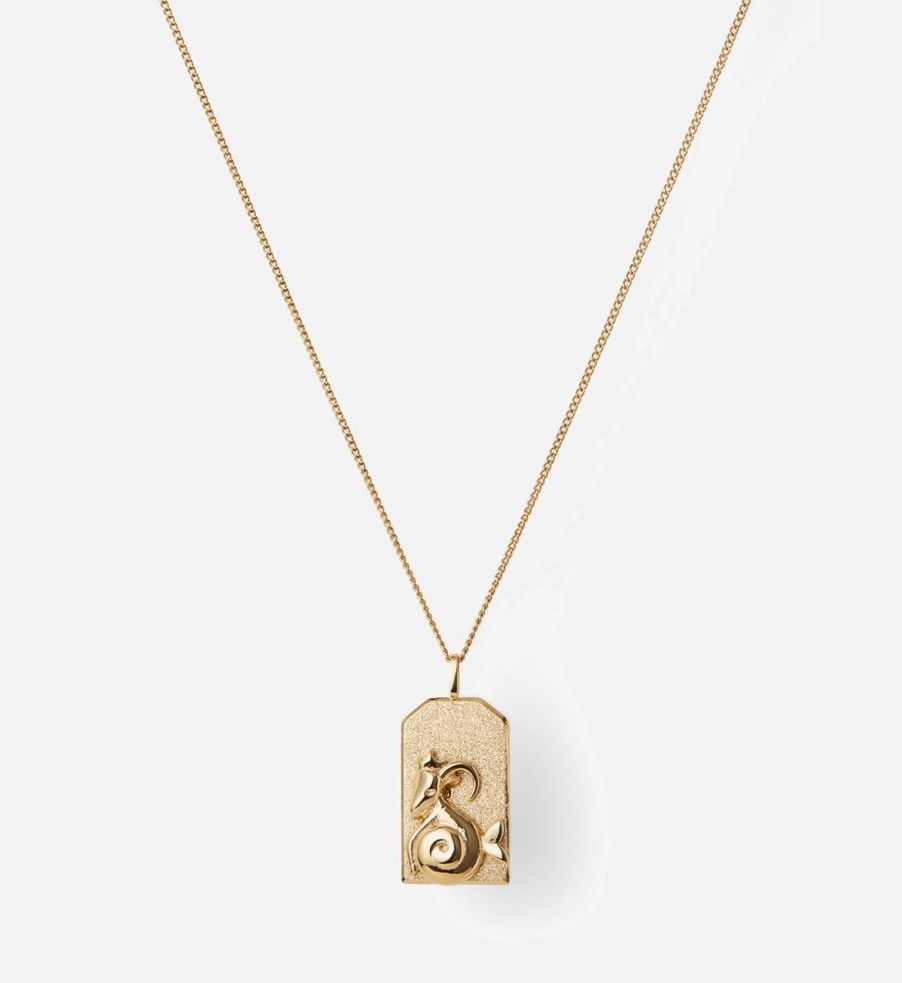 Women Jenny Bird Jewellery | Jenny Bird Zodiac Capricorn Gold-Plated Necklace