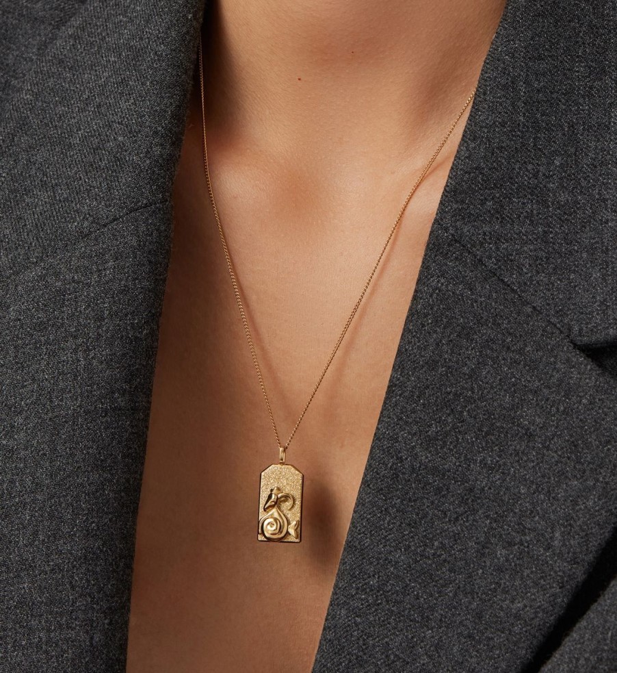 Women Jenny Bird Jewellery | Jenny Bird Zodiac Capricorn Gold-Plated Necklace