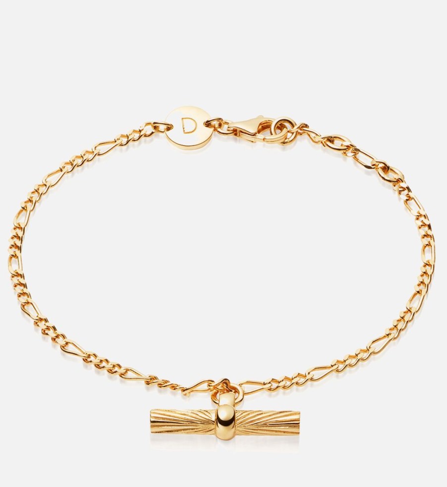 Women Daisy London Jewellery | Daisy London Estee Lalonde T-Bar Drop 18-Karat Gold-Plated Bracelet