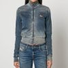 Women Diesel Jackets | Diesel D-Emy-Ne Faded Cotton-Jersey Jacket