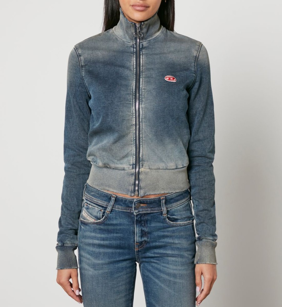 Women Diesel Jackets | Diesel D-Emy-Ne Faded Cotton-Jersey Jacket