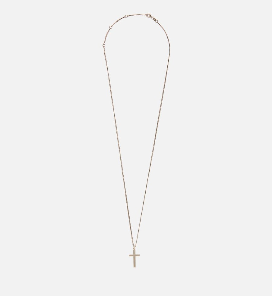 Men Serge Denimes Jewellery | Serge Denimes Cross Sterling Silver Necklace