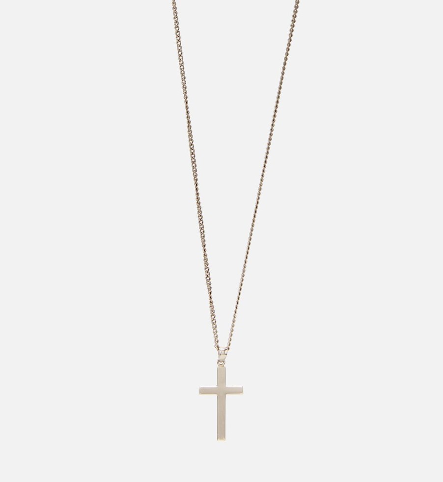 Men Serge Denimes Jewellery | Serge Denimes Cross Sterling Silver Necklace