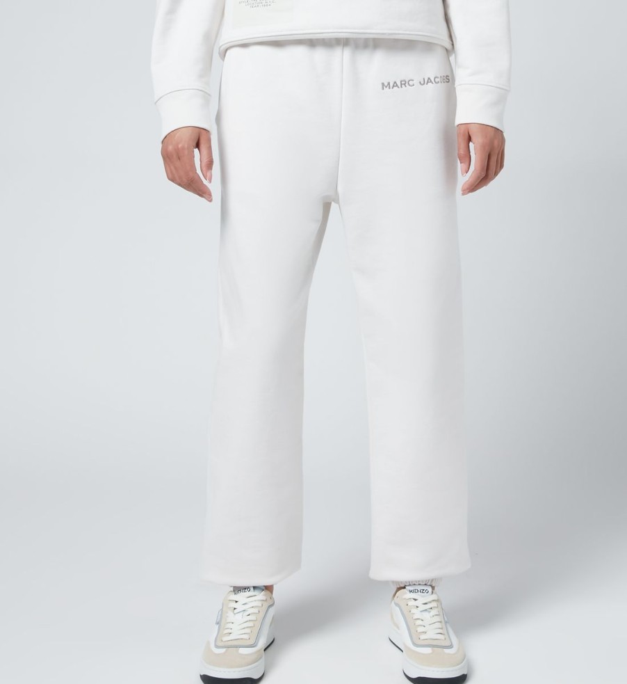 Women Marc Jacobs Trousers | Marc Jacobs Women'S The Sweatpants - Chalk