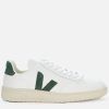 Men Veja Trainers | Veja Men'S V12 Leather Trainers - Extra White/Cyprus