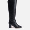 Women BY FAR Boots | By Far Women'S Miller Leather Heeled Knee High Boots