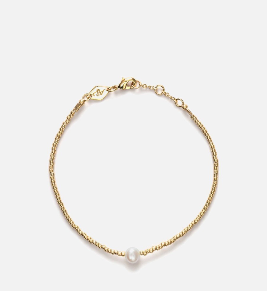 Women Anni Lu Jewellery | Anni Lu Pearly Gold-Tone Bracelet