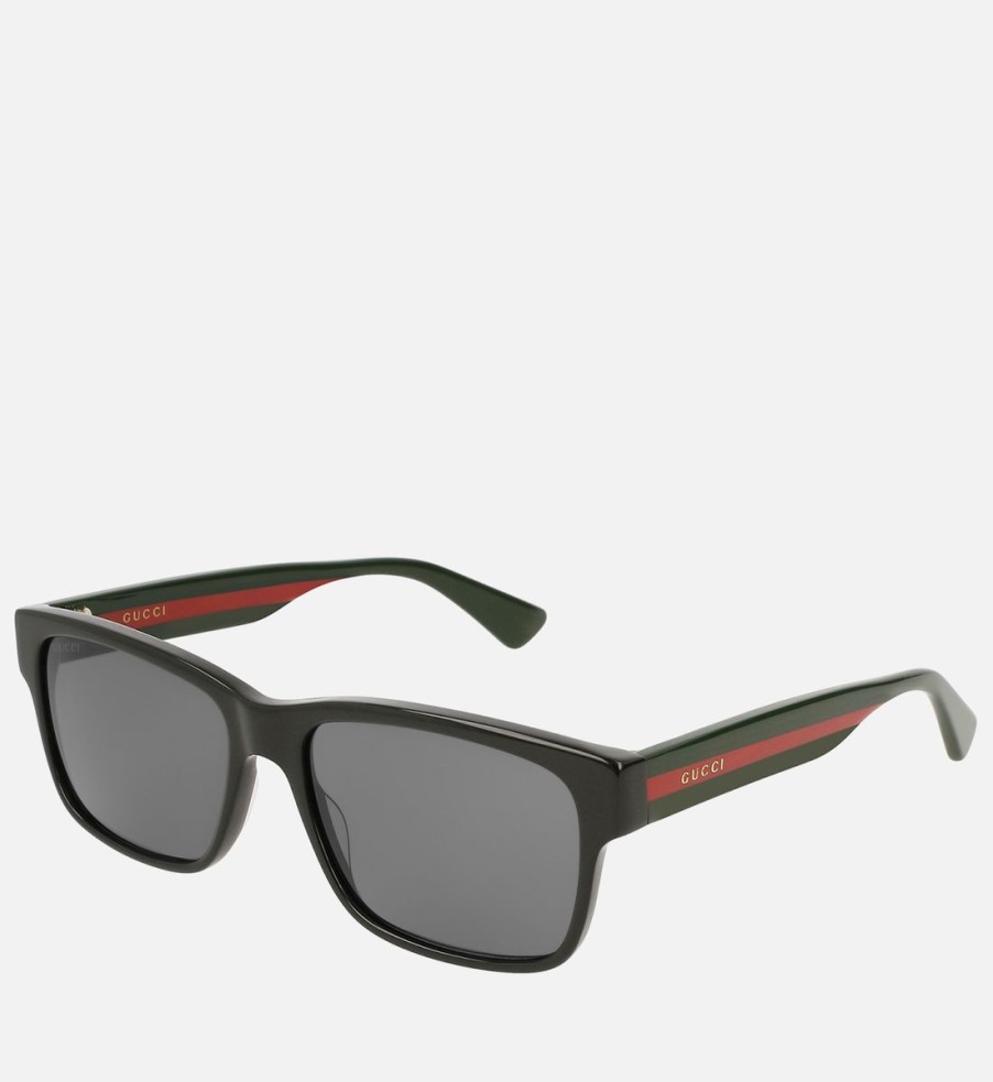 Men Gucci Sunglasses | Gucci Men'S Square Frame Sunglasses - Black/Multi