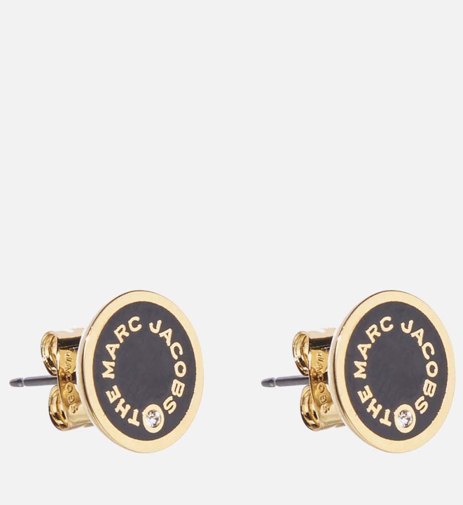 Women Marc Jacobs Jewellery | Marc Jacobs The Medallion Gold-Tone, Enamel And Crystal Earrings