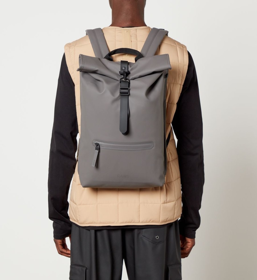 Men Rains Bags | Rains Rolltop Matte Shell Rucksack