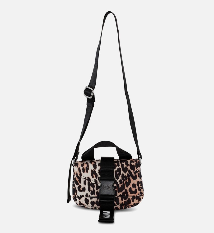 Women GANNI Bags | Ganni Tech Leopard-Print Recycled Shell Mini Bag