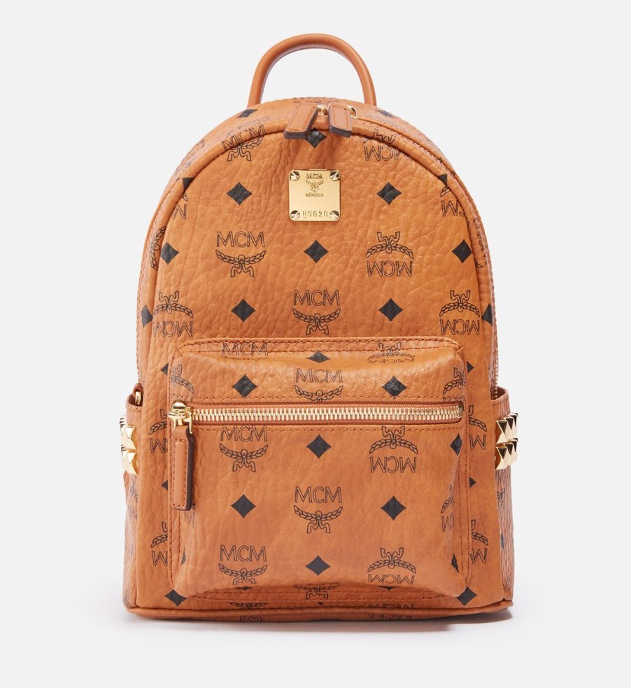 Women MCM Bags | Mcm Stark Mini Monogram Coated-Canvas Backpack