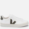 Men Veja Trainers | Veja Men'S Campo Chrome Free Leather Trainers - Extra White/Khaki